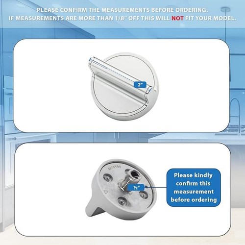 5x Manopola bruciatore argento compatibile per Whirlpool Range W10594481 & W10818230 US - Foto 4 di 13