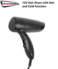Streetwize  12V Hair Dryer with Hot and Cold Function Caravan Camping SWHD2