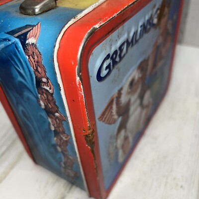 Vintage 1984 Gremlins Metal Lunch Box Warner Brothers Aladdin W