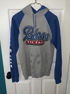 Stone  ロゴスウェットペルーブルー BLESSTHEFALL CONCERT MUSIC BAND HOODIE SWEATSHIRT BONES CREW MEN'S