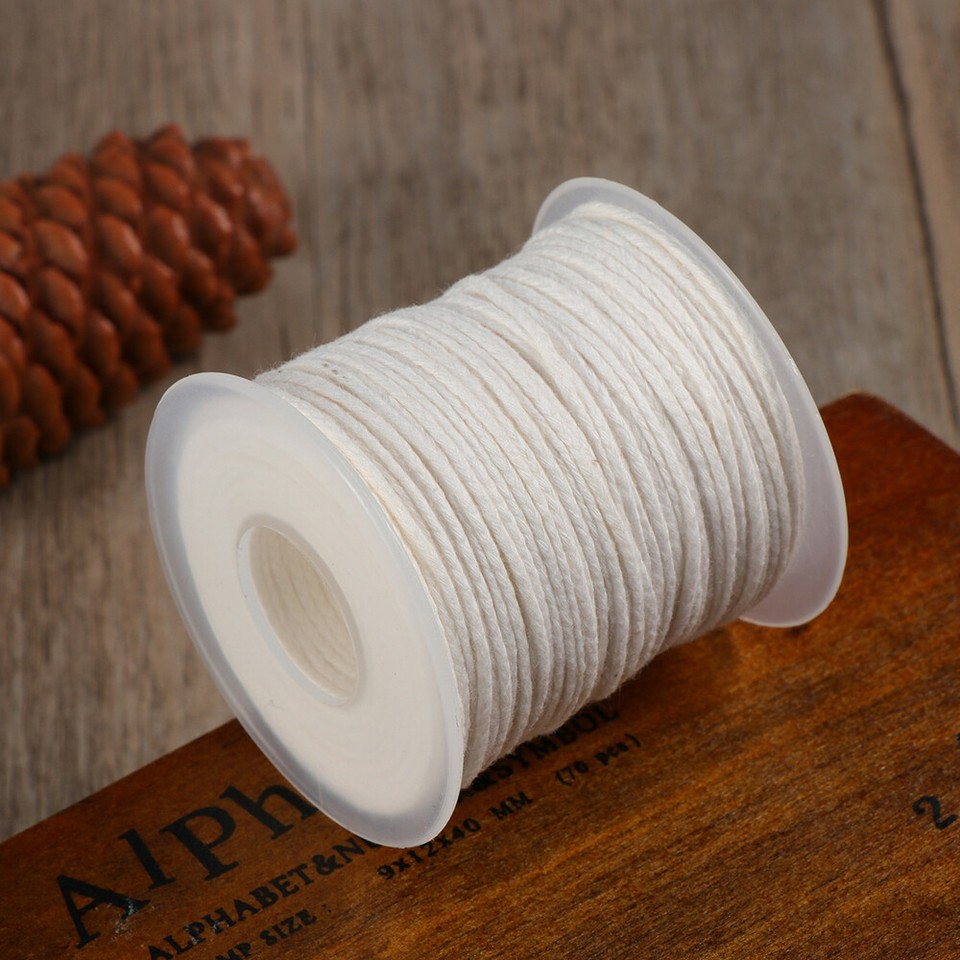 1 Roll Braided Cotton Thread Candle Wicks Unique Practical Low Smoke