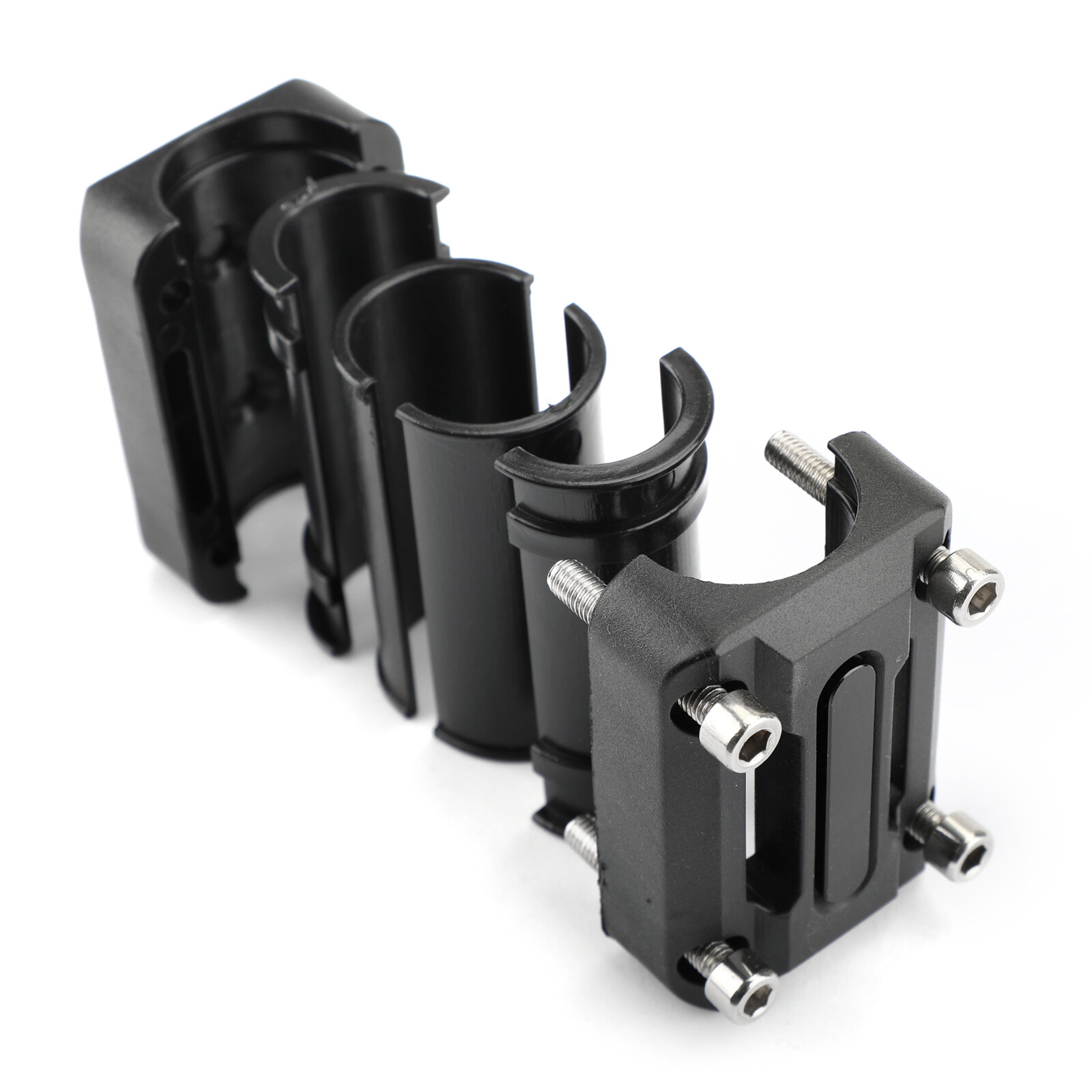 2X 25Mm Engine Frame Bar Protection Ground Crash Slider Pad Black For Motorcycle