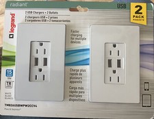 USB Outlet Receptacle Legrand TM826USBGCCV4 Radiant 15A Tamper Resistant NEW