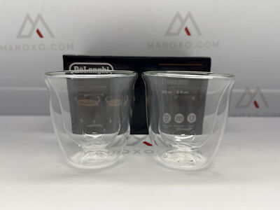 De'Longhi DeLonghi Double Walled Thermo Espresso Glasses, Set of 2, Re