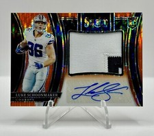 2023 Select LUKE SCHOONMAKER Orange Pulsar Rookie Patch Auto RPA RC Cowboys /33