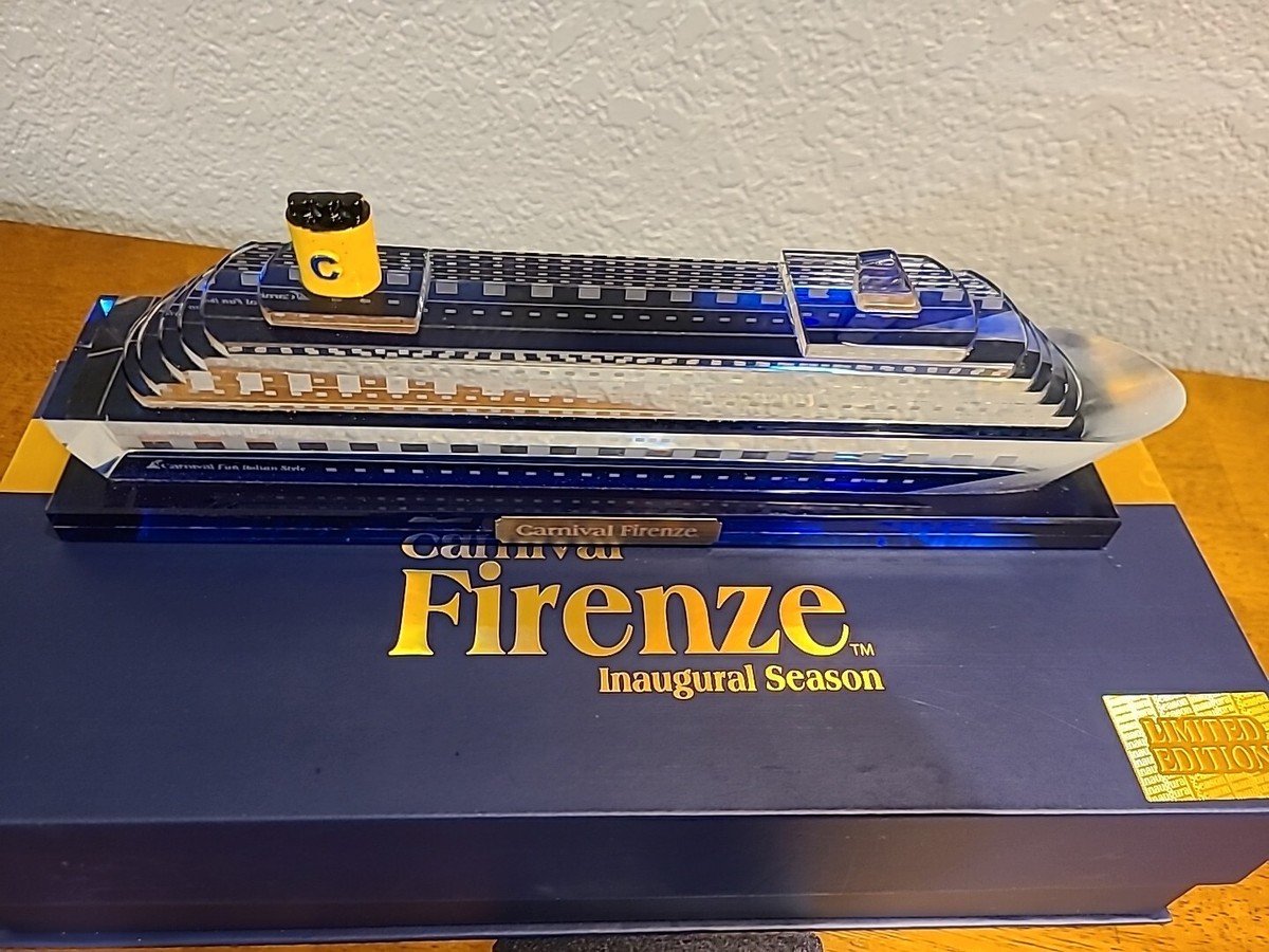 Official Carnival Firenze Inaugural Season 3D Crystal Cruise Ship