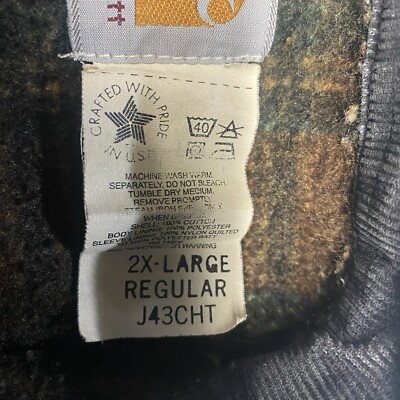 VINTAGE Carhartt Jacket Mens XXL Brown Detroit Blanket Lined