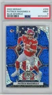 2022 Panini Mosaic Blue Sparkle Prizm Patrick Mahomes #256 Chiefs PSA 9