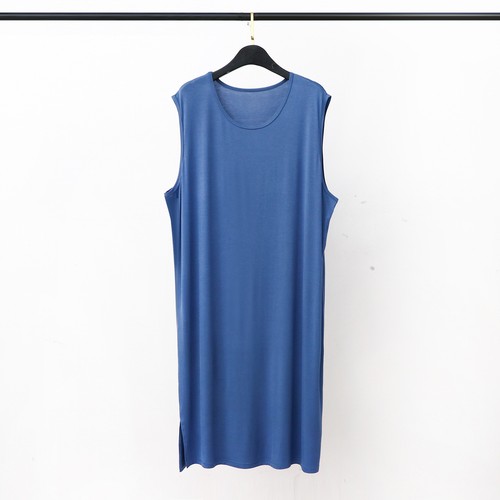 Herren Bambus ärmellose Nachthemden Nachtwäsche lockeres Nachthemd lange Pyjama Shirts - Bild 21 von 30