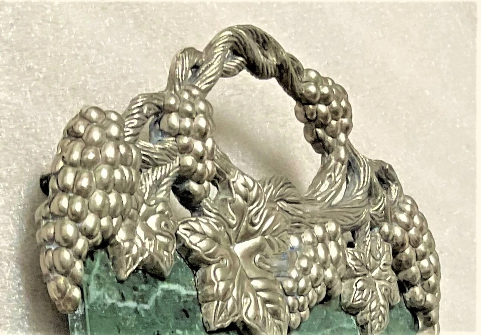 Vintage Silver Plated and Marble Tray - Image 2 of 4