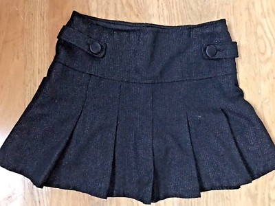 SCHOOL GIRLS TEEN Black SPARKLE Mini Skirt Scooter Shorts 14