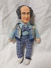 Vintage 1999 The Three Stooges Larry Doll Plush with Plastic Head
