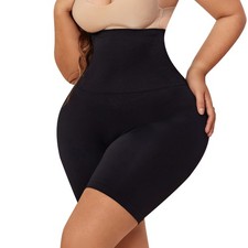 Plus Size Women High Waist Shorts Shapewear Thigh Slimmer Tummy Control Shaper
