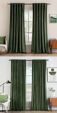 Velvet Curtains 84 Inches Luxury Blackout Curtains for Bedroom Living Room Therm