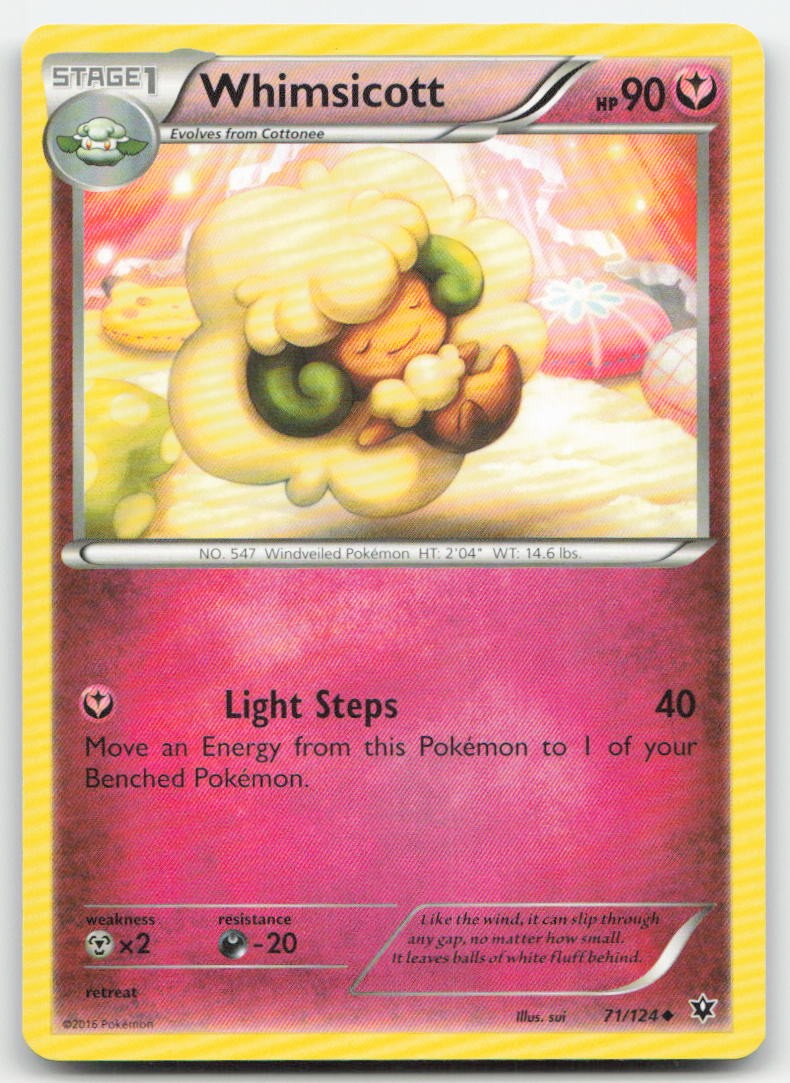 Whimsicott 71/124 XY - Fates Collide Uncommon Pokemon LP
