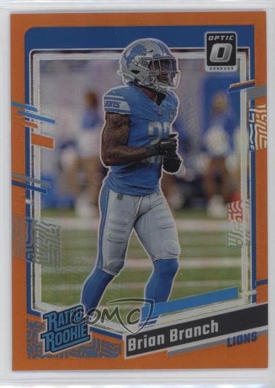 2023 Panini Donruss Optic Rated Rookie Orange Prizm /249 Brian Branch #233 16wc