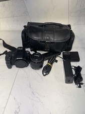 SONY CAMERA SLT-A58 W/ Battery Charger In Black Soft Bag W/ Nikon Lens