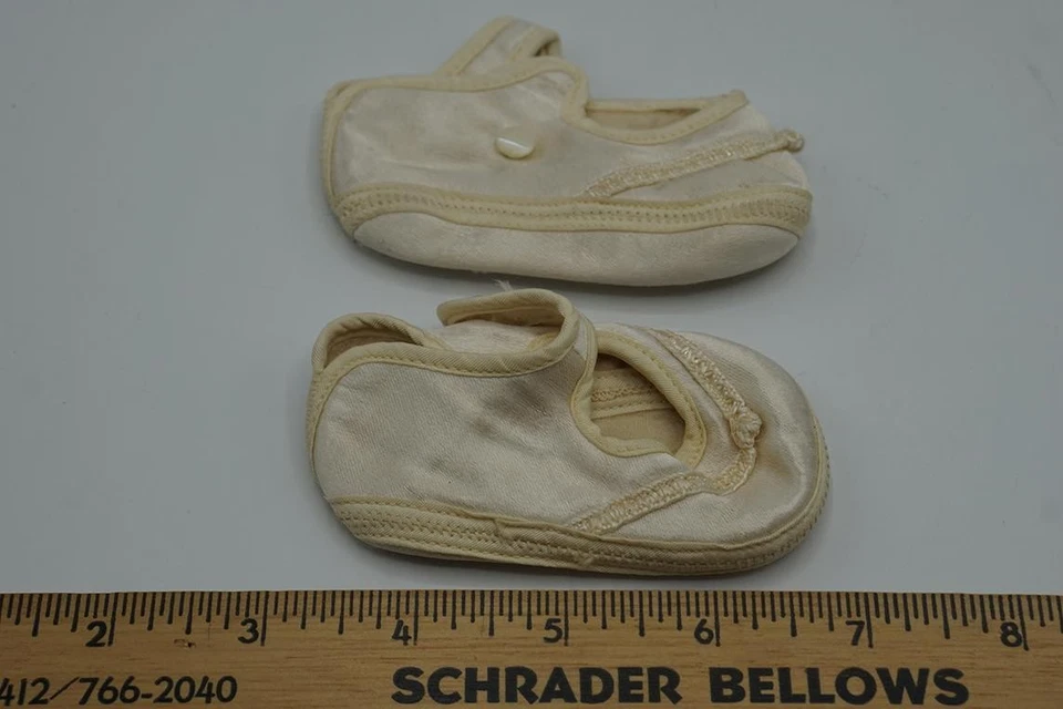 Bebé Recién Nacido Zapatos Botines Blanco Suave Elegante Botón Lateral Foto 4 de 4