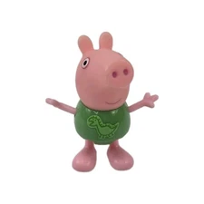 Peppa Pig George 2" Action Figure Toy Jazwares 2003 Green Dinosaur Shirt