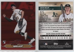 2024 Topps Stadium Club Red Foil Zack Gelof #281 Rookie RC
