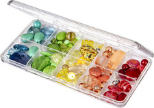 6907AB Slim Line 10 Compartment Small Art  Craft Organizer, 1 Plastic Storage