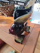 VINTAGE HULL POTTERY EBB TIDE ANGEL FISH PLANTER - 1955 Rare Usa E6 Vase Ceramic