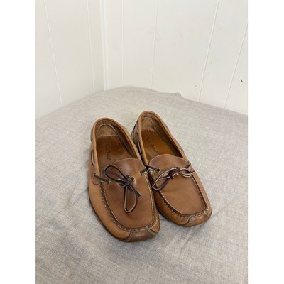 L.L. Bean Driving Loafers Mens 10 D Brown Leather Moc Toe Slip On Shoes
