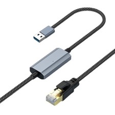 Durability Nylon Braided USB3.0 to RJ45 Fast Gigabit Ethernet Cable Adapter