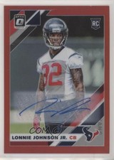 2019 Panini Donruss Optic Rookies Red Prizm 6/50 Lonnie Johnson Jr #126 Auto u6m