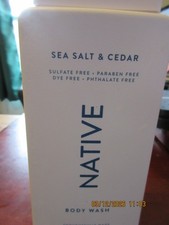 Native Natural Body Wash, Sea Salt  Cedar, Sulfate Free, 18 oz.