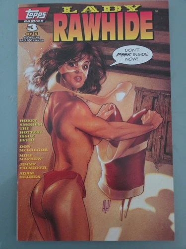 LADY RAWHIDE #3 (1995) TOPPS COMICS! ZORRO! CLASSIC ADAM HUGHES PINUP COVER!
