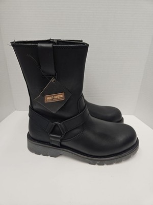 Harley Davidson Widman 8.75'' Black Motorcycle Harness Boots D96282 Men's Size 10