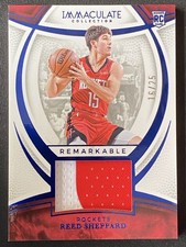 Reed Sheppard 2024-25 Panini Immaculate Remarkable Rookie Jerseys RC /25 RRJ-RSH