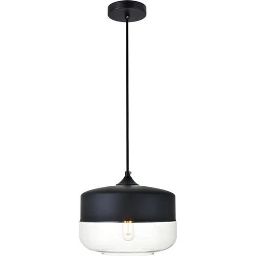 Living District LD2243BK Ashwell 1 Light 9.8 inch Black Pendant Ceiling Light - Picture 1 of 5
