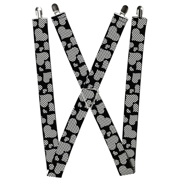 Buckle-Down Unisex Adult Suspenders 1.5-Inch Wide Regular White (Us Import)-image
