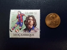Lionel Messi Soccer Superstar 2010 Mocambique Perforated Stamp (b)