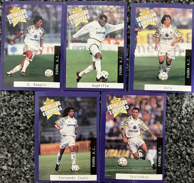 Panini Estrellas Europeas 1996 Complete Set Parma x 5