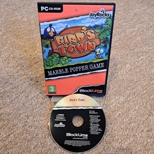 Bird's Town PC CD-ROM Video Game Marble Popper Puzzle BlackLime JoyRocks NM