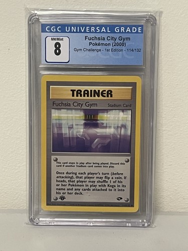 Fuchsia City Gym (1st Edition) graded PSA 8 for sale on eBay