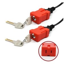 2 Plug Lockout Device for Cords Electrical,Fits 2 and 3 Prong  Plug 2 Pack