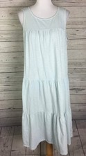 Wonderly Knit Dress Women’s Size XL Pale Blue Sleeveless Tiered Stretch