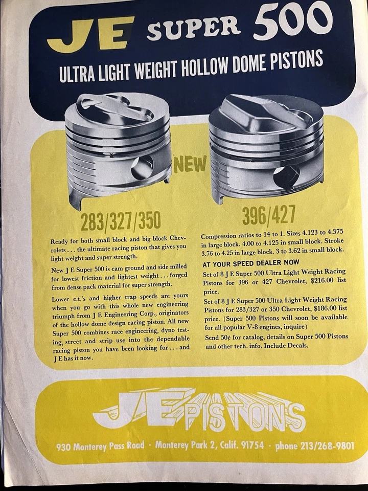 Vintage October 1968 Popular Hot Rodding Magazine, Swapping the 427 Project X - Image 4 of 4