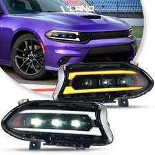 LED Projector Headlight Fit Dodge Charger 2015-2022 Upgrade Animation&Sequential