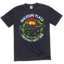 Men's Nakatomi Plaza T-shirt  Christmas Party 1988 Tee popular culture tshirt