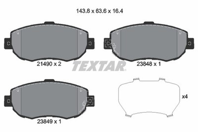 Bremsbelagsatz Scheibenbremse TEXTAR 2149001 für LEXUS SC IS GS TOYOTA SUPRA 1