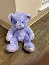 Russ Berrie Zola Stuffed Animal 12 inch Purple Plush Toy Soft Cuddly Bear