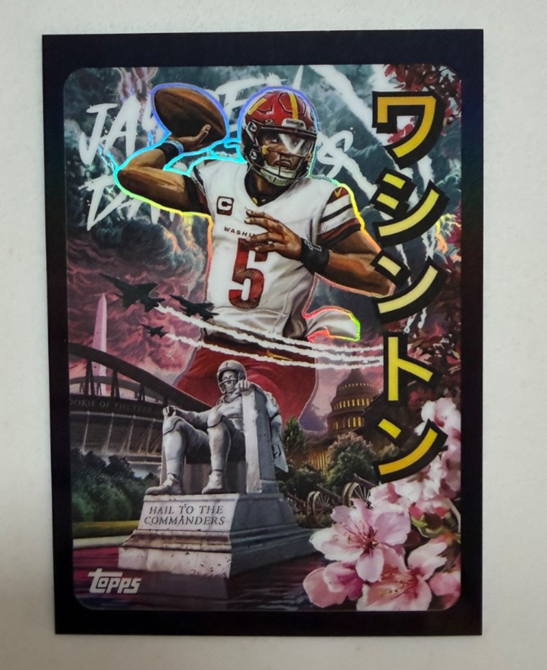 JAYDEN DANIELS 2025 TOPPS CHROME KAIJU SSP Washington COMMANDERS NFL QB