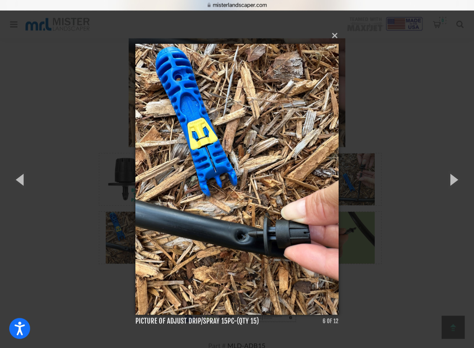 Mister landscaper 0 to 10 GPH adjustable dripper. Two 15 packs