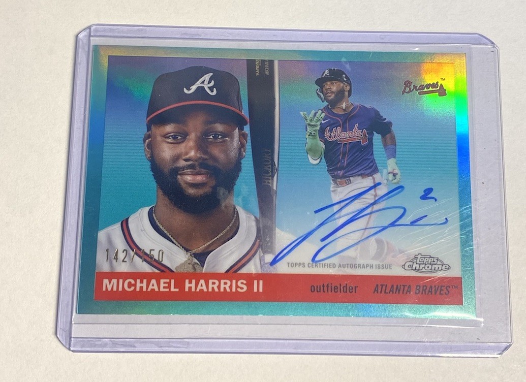 2025 Topps Chrome Platinum Michael Harris II #CPA-MH Blue Refractor Auto /150