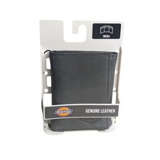Dickies Genuine Leather Trifold Men's Wallet Black 31DI110007 New Free Shipping
